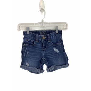 Justice Medium Wash Distressed Denim Jean Shorts 7